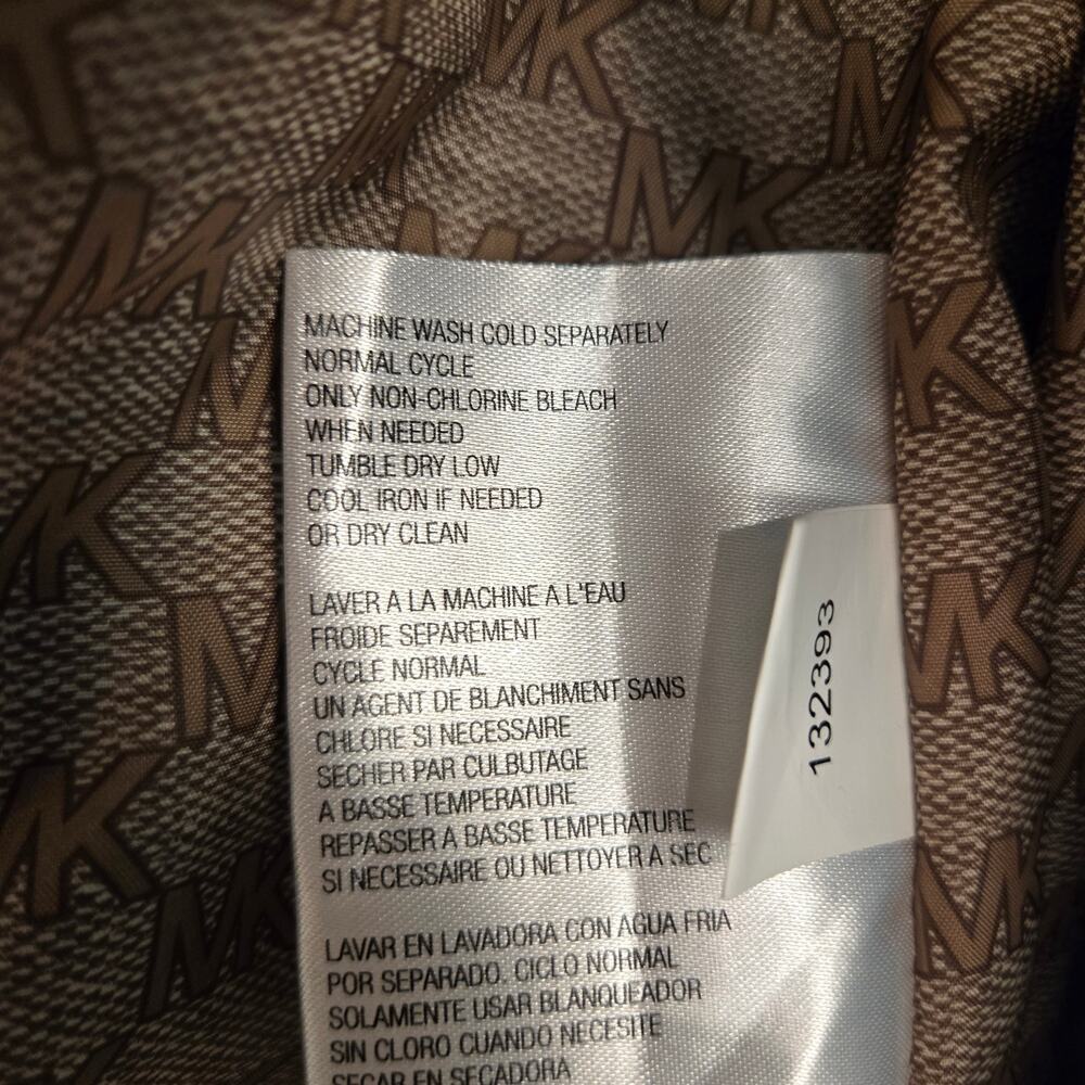 Women's Michael Kors Trench Coat Raincoat Turquoise Medium - Picture 16 of 16